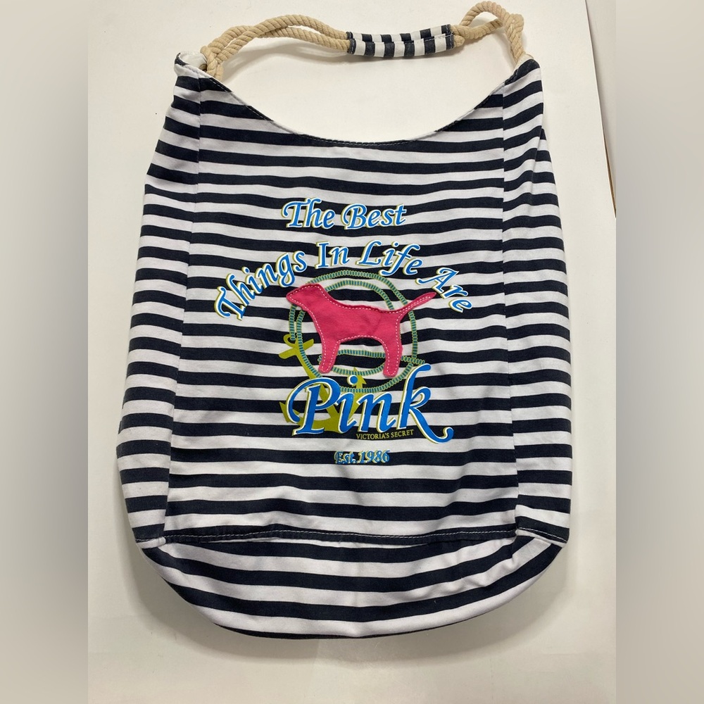 Y2K Victoria’s Secret Striped Bag - Picture 1 of 8